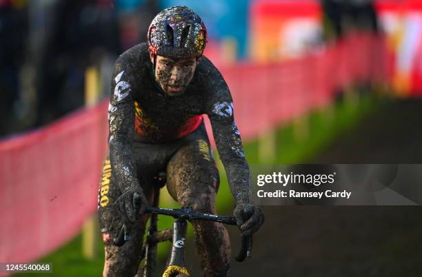 Dublin , Ireland - 11 December 2022; Wout Van Aert of Belgium during the Mens Elite race during Round 9 of the UCI Cyclocross World Cup at the Sport...