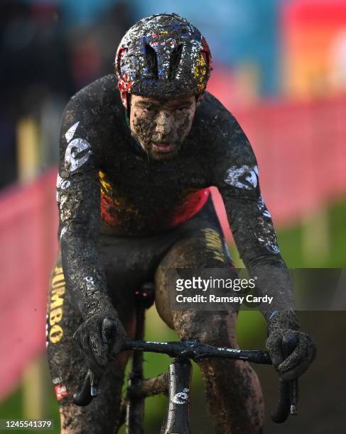 Dublin , Ireland - 11 December 2022; Wout van Aert of Belgium during the Mens Elite race during Round 9 of the UCI Cyclocross World Cup at the Sport...