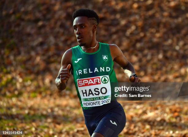 Piemonte , Italy - 11 December 2022; Hiko Tonosa Haso of Ireland competing in the senior men's 10000m during the SPAR European Cross Country...