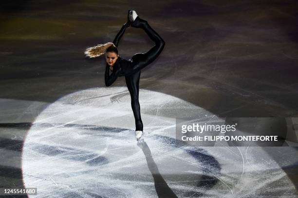 Belgium's Loena Hendrickx performs during the exhibition gala on December 11, 2022 at the ISU Grand Prix of Figure Skating Final in Turin.