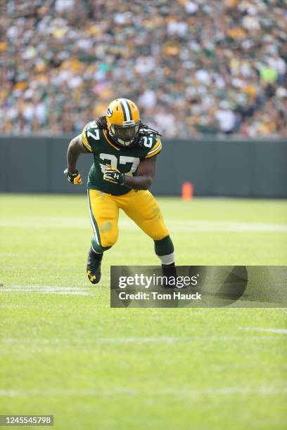 Green Bay Packers running back Eddie Lacy in action during an NFL football game between the Green Bay Packers and the Detroit Lions Sunday, September...