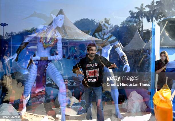 Visitors during Delhi Comic Con 2022, at NSIC Exhibition Ground, Okhla, on December 11, 2022 in New Delhi, India.