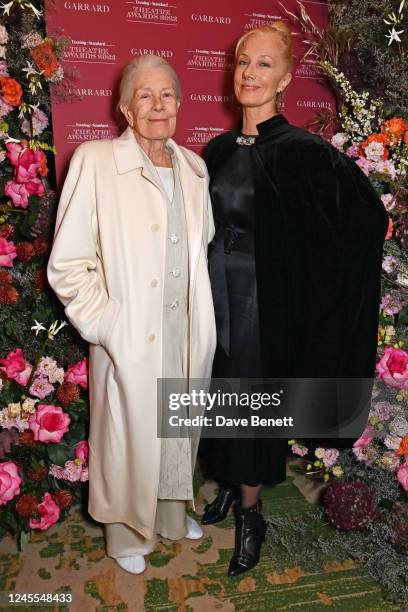 Dame Vanessa Redgrave and Joely Richardson attend the Evening Standard Theatre Awards in association with Garrard at The Ivy on December 11, 2022 in...