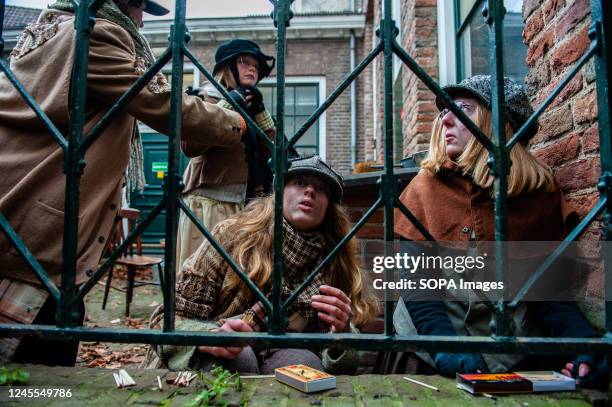 Group of young people seen playing orphans from the Victorian era. Each year, around this date, the 19th-century world of the English writer Charles...