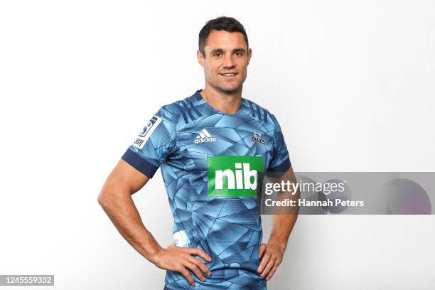 Dan Carter poses during a Blues portraits session on June 05, 2020 in Auckland, New Zealand.