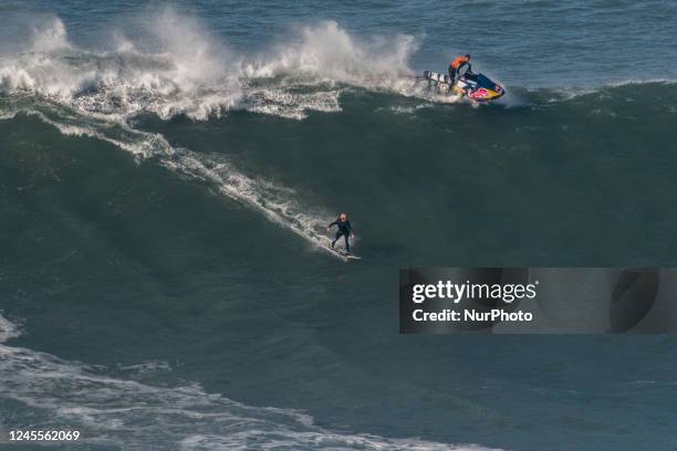 Portugal, Nazare, . Nazare in official waiting period for the World Surf League Big Wave season 2022/2023 .