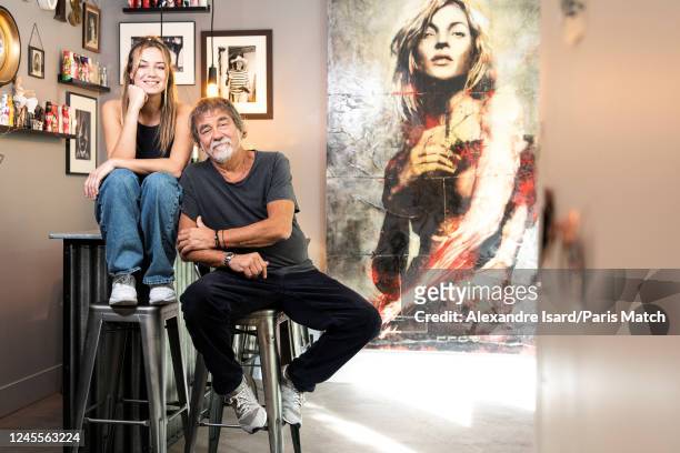 Film director Olivier Marchal and his daughter Zoe are photographed for Paris Match on October 15, 2022 in Paris, France.