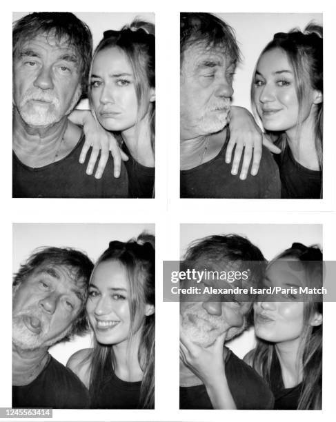 Film director Olivier Marchal and his daughter Zoe are photographed for Paris Match on October 15, 2022 in Paris, France.