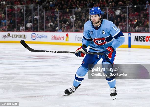 Montreal Canadiens right wing Josh Anderson tracks the play during the Los Angeles Kings versus the Montreal Canadiens game on December 10 at Bell...