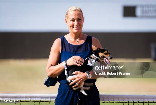 Tournament director Barbara Rittner during the trophy ceremony after the final of the bett1Open at Steffi Graf Stadion on June 20, 2021 in Berlin,...