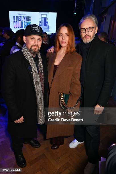 Benji Madden, Stella McCartney and Alasdhair Willis attend the Disney Original Documentary's "If These Walls Could Sing" London Premiere at Abbey...