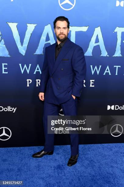 Henry Cavill at the premiere of "Avatar: The Way of Water" held at the Dolby Theatre on December 12, 2022 in Los Angeles, California.