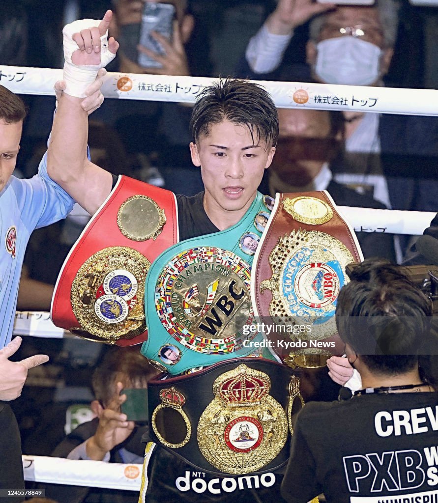 Naoki Inoue Japanese boxer Naoya Inoue celebrates after defeating Britain's Paul ...