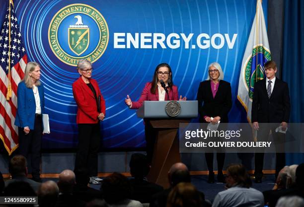Under Secretary of Energy for Nuclear Security, Jill Hruby; US Energy Secretary, Jennifer Granholm; Director of the Lawrence Livermore National...