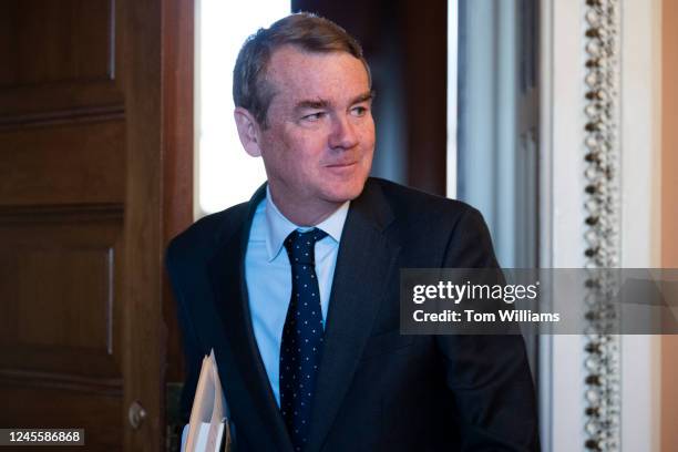 Sen. Michael Bennet, D-Colo., is seen after the senate luncheons on Tuesday, December 13, 2022.