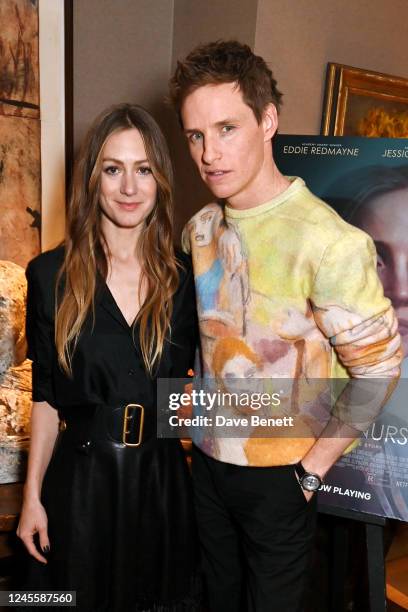 Hannah Bagshawe and Eddie Redmayne attend the special screening of "The Good Nurse" with Eddie Redmayne and Krysty Wilson-Cairns hosted by Dior at...