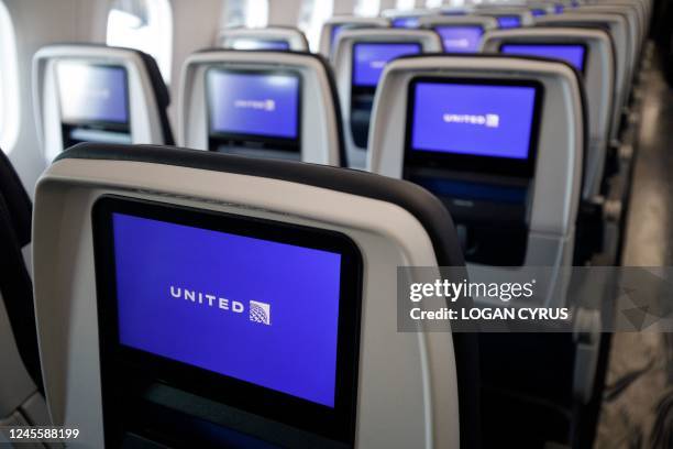 The interior of a 787 Dreamliner at the Boeing manufacturing facility in North Charleston, on December 13, 2022. - Betting on robust demand for...