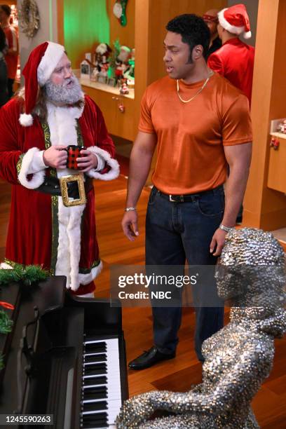 Dwanta Claus" Episode 306 -- Pictured: Sam Ball as Nick 'Mankind' Foley, Uli Latukefu as Dwayne Johnson --