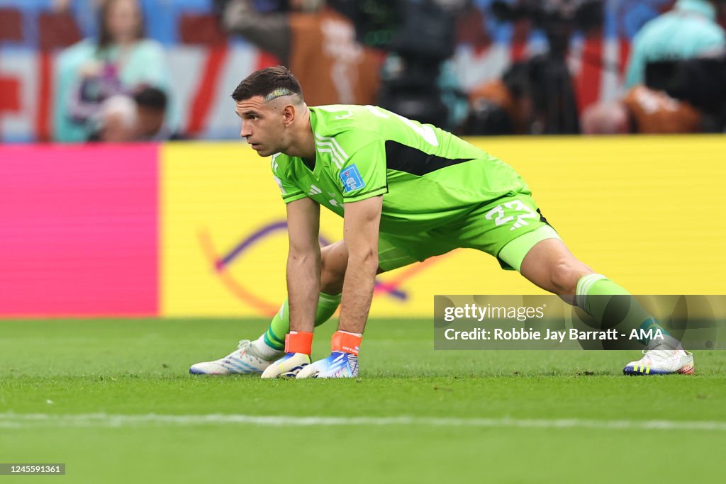 Lusail, Qatar. Dec 13, 2022, Emiliano Martinez of Argentina during the FIFA  World Cup Qatar 2022 match, Semi-final between Argentina and Croatia played  at Lusail Stadium on Dec 13, 2022 in Lusail