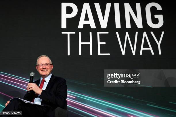 Philip Lowe, governor of the Reserve Bank of Australia , speaks during the Australian Payments Network Summit in Sydney, Australia, on Wednesday,...