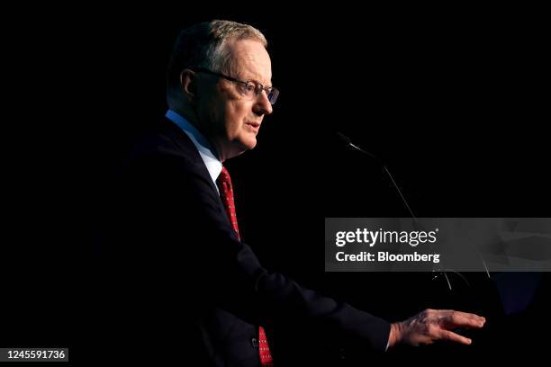 Philip Lowe, governor of the Reserve Bank of Australia , speaks during the Australian Payments Network Summit in Sydney, Australia, on Wednesday,...