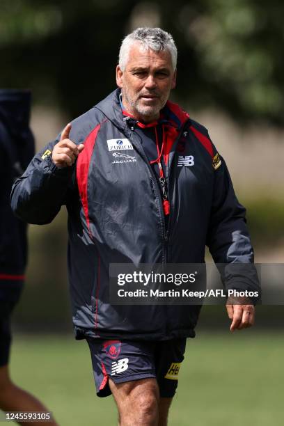 Mark Williams, Head of Development, of the Demons is seen during a Melbourne Demons training session at Gosch's Paddock on December 14, 2022 in...