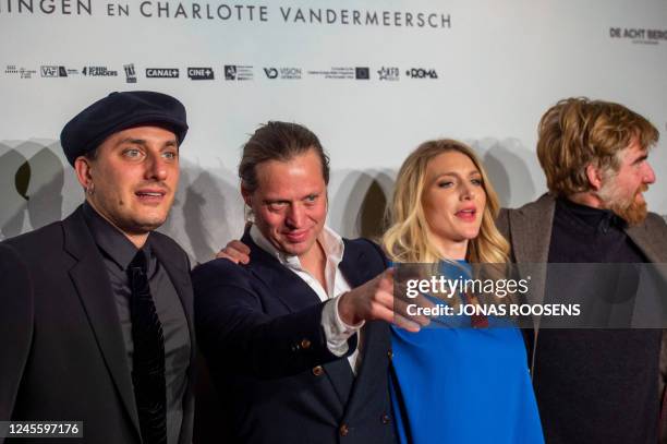 Actor Luca Marinelli is seen at the Belgian premiere of the movie 'De Acht Bergen - Le Otto Montagne' by the directors Vandermeersch and van...