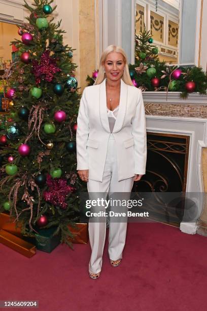 Denise van Outen attends the press night performance of "Jack And The Beanstalk" at The London Palladium on December 14, 2022 in London, England.