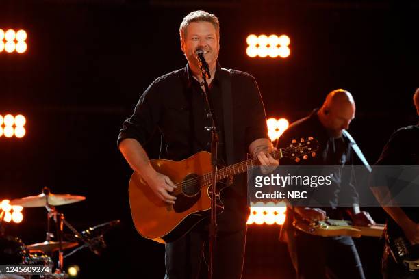 The Voice -- Live Semi-Final Top 8 Eliminations Episode 2219B -- Pictured: Blake Shelton --