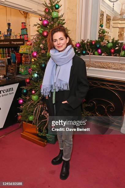 Kara Tointon attends the press night performance of "Jack And The Beanstalk" at The London Palladium on December 14, 2022 in London, England.