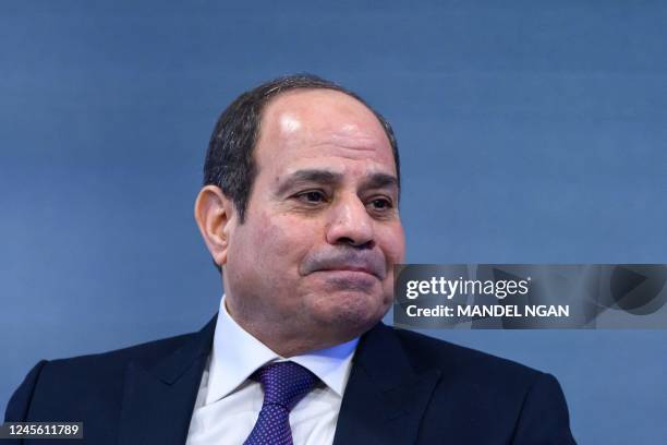 Egyptian President Abdel Fattah al-Sisi meets with US Secretary of State Antony Blinken during the US-Africa Leaders Summit at the Walter E....