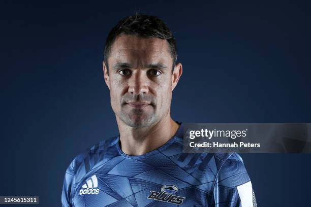 Dan Carter poses during a Blues portraits session on June 05, 2020 in Auckland, New Zealand.