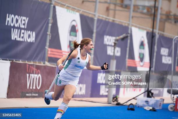 Kathryn Mullan of Ireland seen in action during the FIH Hockey Womens Nations Cup Spain 2022 at Poliesportiu Municipal Verge del Carme. .