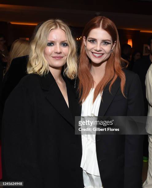 Hadley Robinson, Lucy Boynton at the premiere of Netflix's "The Pale Blue Eye" held at the DGA Theater on December 14, 2022 in Los Angeles,...