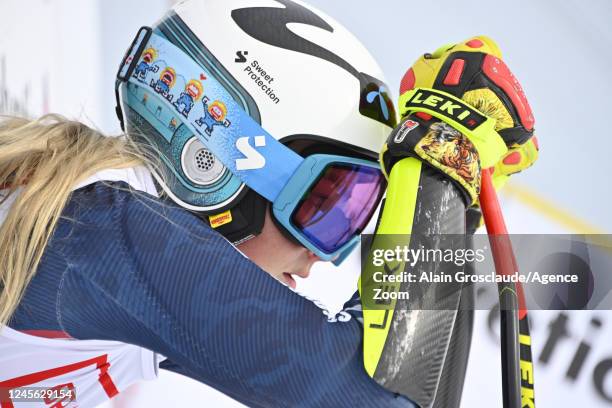 Ragnhild Mowinckel of Team Norway takes 3rd place during the Audi FIS Alpine Ski World Cup Women's Downhill Training on December 15, 2022 in St...