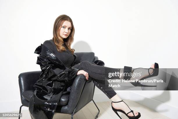 Anna Sorokin, aka Anna Delvey, a former con artist and fraudster is photographed for Paris Match on October 19, 2022 in New York, United States.