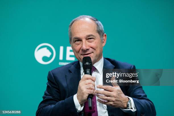 Frederic Oudea, chief executive officer of Societe Generale SA, at the International Economic Forum of the Americas Conference of Montreal in Paris,...