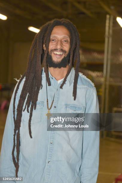 Julian Marley poses backstage during "The Chosen Comedy Festival" at James L. Knight Center on December 14, 2022 in Miami, Florida.