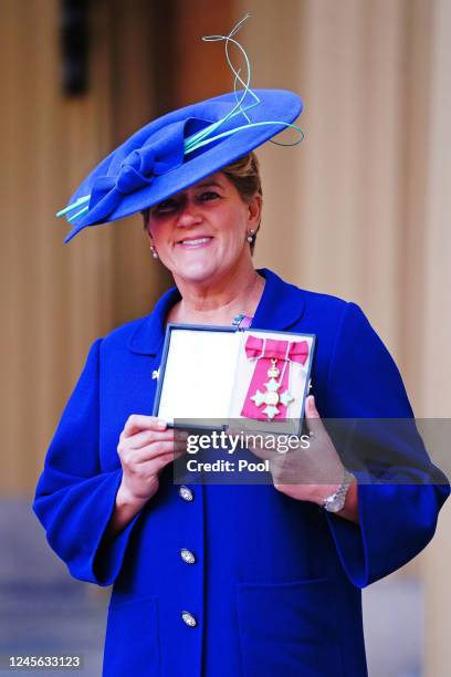 Broadcaster Clare Balding after being made a Commander of the Order of the British Empire for services to sport and charity during an investiture...