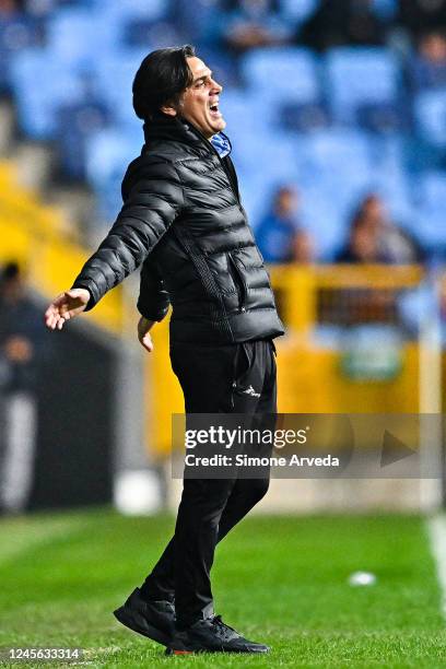 Vincenzo Montella head coach of Adana Demirspor reacts during a friendly match between Adana and Sampdoria at New Adana Stadium on December 15, 2022...