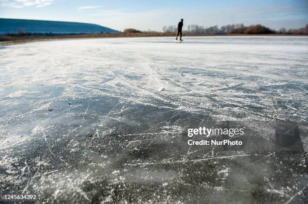 December 15th, Nijmegen. After three days of sub-zero temperatures , the water of some lakes is starting to freeze over. As the wintry weather...