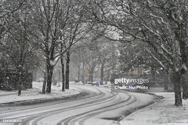 Messy snowstorm hit Toronto, Ontario, Canada, on December 15, 2022. The storm is expected to dump a mix of messy winter weather on the city,...