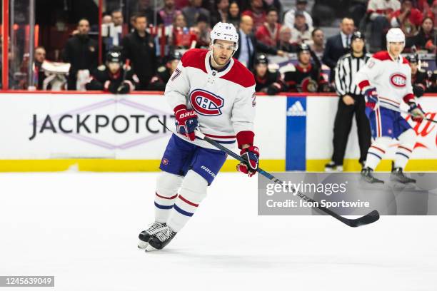 Montreal Canadiens Left Wing Jonathan Drouin skates during second period National Hockey League action between the Montreal Canadiens and Ottawa...