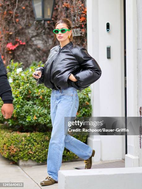 Hailey Bieber is seen on December 15, 2022 in Los Angeles, California.