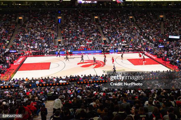 Toronto, ON, Canada Overall view of Scotiabank Arena during the Toronto Raptors vs Sacramento Kings NBA regular season game at Scotiabank Arena