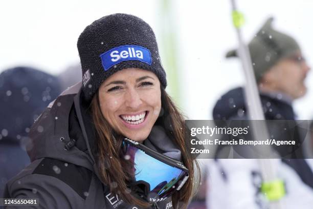 Elena Curtoni of Team Italy takes 1st place during the Audi FIS Alpine Ski World Cup Women's Downhill on December 16, 2022 in St Moritz, Switzerland.