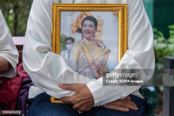 Well-wisher seen holds a portrait of Thailand's Princess Bajrakitiyabha at Chulalongkorn Hospital in Bangkok. Thailand's Princess Bajrakitiyabha was...