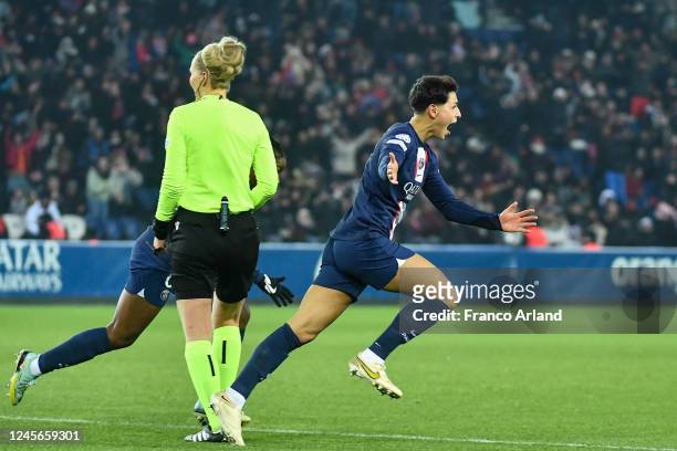 Elisa DE ALMEIDA of PSG during the UEFA Women's Champions League match between Paris Saint Germain and Real Madrid on December 16, 2022 in Paris,...