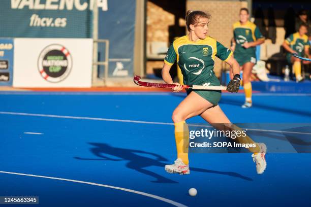 Hannah Courtney Pearce of South Africa in action during the 2022 Women's FIH Hockey Nations Cup between Italy and South Africa at Polideportivo...