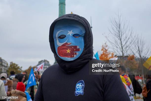 People gathered to demonstrate against the genocide of the Uyghurs and also show their solidarity with the demonstrations that took place in several...